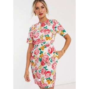 NWT ASOS Wiggle Mini Floral Dress